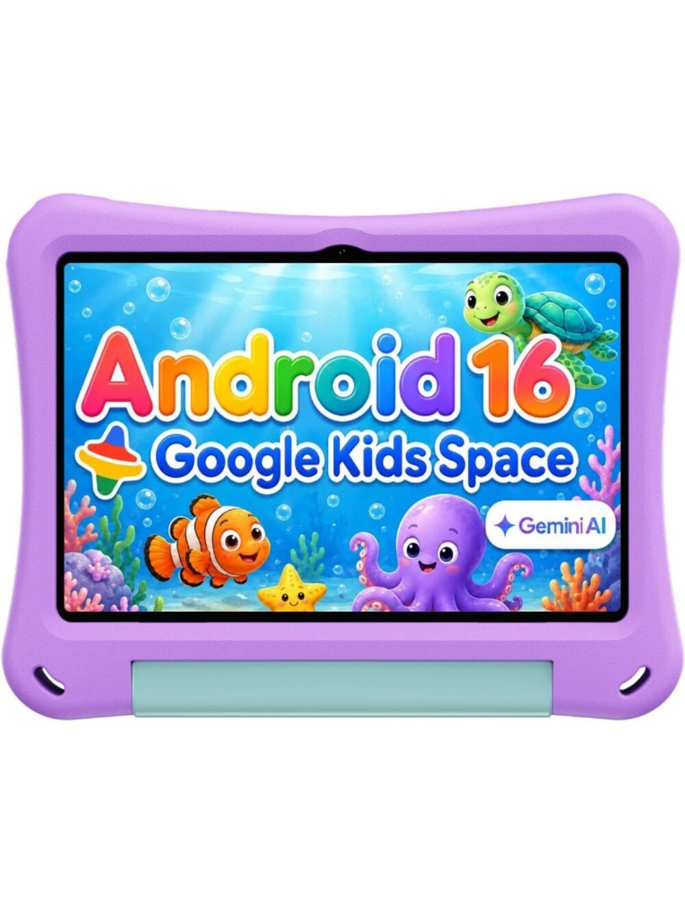 10-Inch Kids Tablet, Android 16GB, Parental Controls, Purple - Fun & Safe